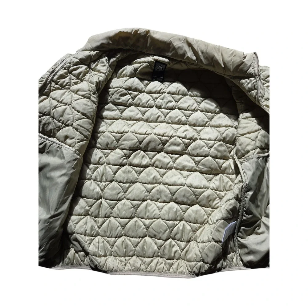 Nike ACG Tan Quilted Thermal Layer Full Zip Jacket‎ Lightweight XL